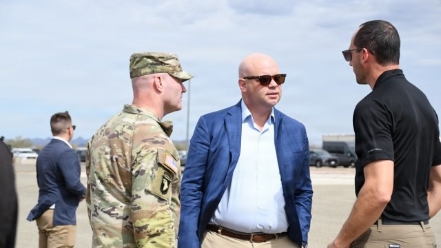 Acting Secretary of the Army Adam Telle at Yuma Proving Ground