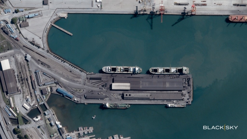 BlackSky Gen-3 image of port facilities in Gqeberha, South Africa