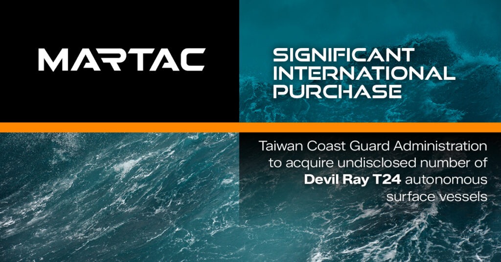 MARTAC source announcement graphic for the Taiwan Coast Guard T24 agreement; not proof of delivered vessels.