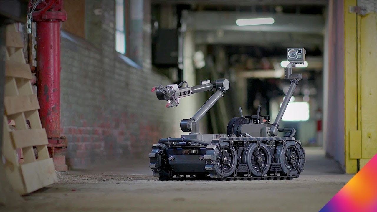 Centaur bomb-disposal robot with manipulator arm