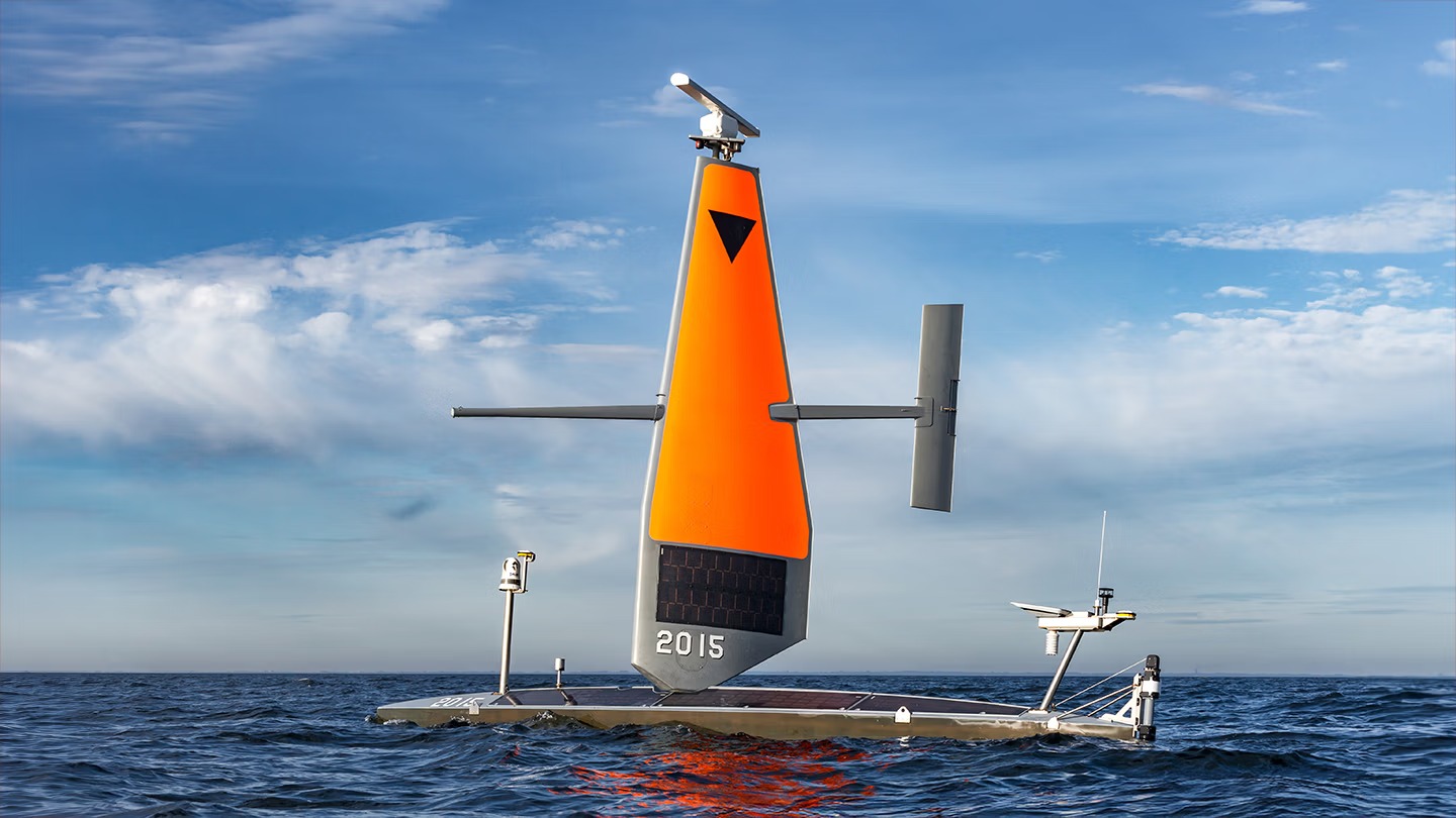 Saildrone source photograph of a Voyager at sea, accompanying the Coast Guard extension announcement; platform context rather than proof of an enforcement result.